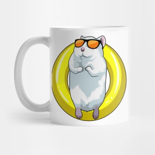 Hamster at Swimming with Swim ring Mug